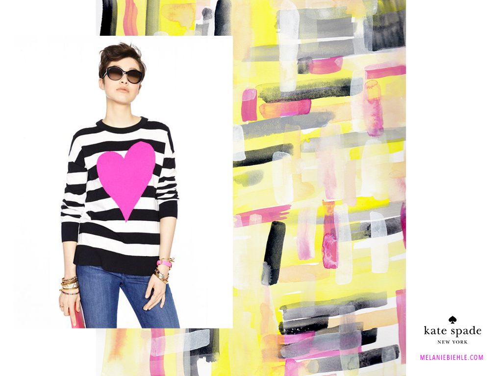 Art + Object: Abstract + Kate Spade Heart Stripe Sweater