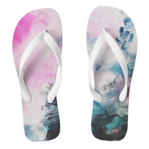 Flip Flops for the Belle of the Beach | Abstract Art for Your Feet